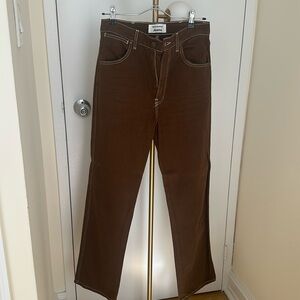 Reformation jeans in brown. Size 26. High rise